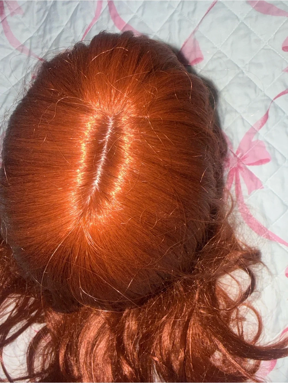 Stylish Red Long Women's Wig with Bangs
